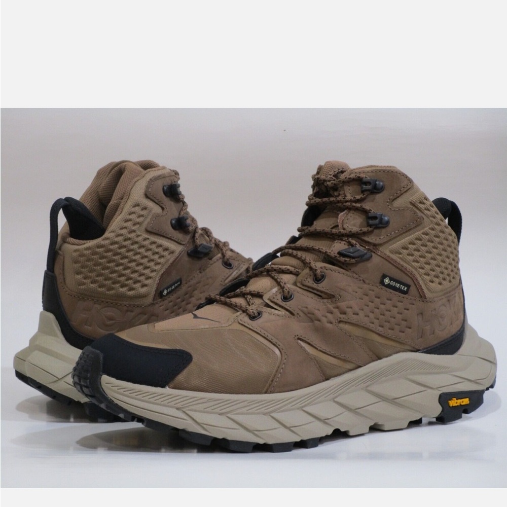 Hoka One One Tan and Black Gore-Tex Trail Boots